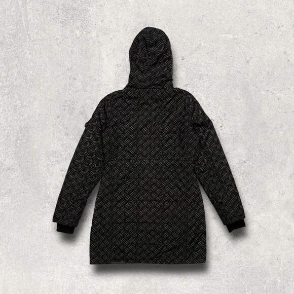 ★ Billabong Black Quilted Hooded Parka Jacket / Coat with Faux Fur Trim ★ - Picture 3 of 7